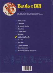 Verso de Boule et Bill -10- (Le Soir) -7- L'album de famille