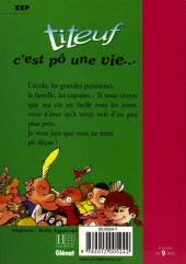 Verso de Titeuf (Bibliothèque Rose) -31173- C'est pô une vie...