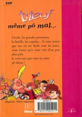 Verso de Titeuf (Bibliothèque Rose) -11171- Même pô mal...