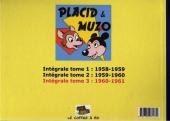 Verso de Placid et Muzo (Intégrale) -3- Intégrale tome 3