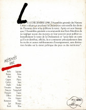 Verso de Déclaration universelle des droits de l'homme