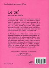 Verso de Les petits Livres roses d'Ana -3- Le taf