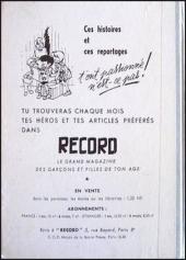 Verso de (Recueil) Record (Album du journal) -4- Recueil n°s 20 à 25