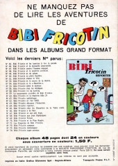 Verso de Bibi Fricotin (5e Série - SPE) (Album double) -1a- Bibi Fricotin fait des farces - Bibi Fricotin fait le tour du monde