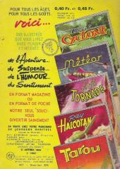 Verso de Toni Cyclone (Artima) -14- Police du désert