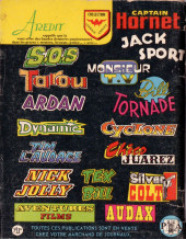 Verso de Captain Hornet (Arédit) -3- Attentat manqué