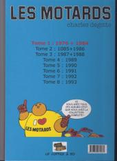 Verso de Les motards -INT1- Intégrale tome 1 : 1976 + 1984