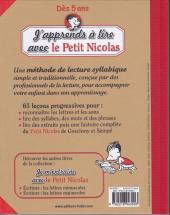 Verso de Le petit Nicolas -HS06- J'apprends à lire avec le Petit Nicolas