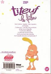 Verso de Titeuf (Bibliothèque Rose pop!) -15- Le film