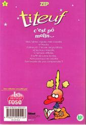 Verso de Titeuf (Bibliothèque Rose pop!) -4- C'est pô malin...