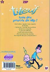 Verso de Titeuf (Bibliothèque Rose pop!) -12- Tous des pourris du slip !