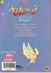 Verso de Titeuf (Bibliothèque Rose pop!) -14- Un truc de dingue !