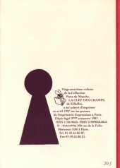 Verso de La clef des champs - Tome a1997