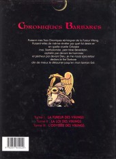Verso de Chroniques Barbares -3- L'odyssée des Vikings