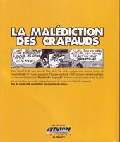 Verso de La malédiction des crapauds