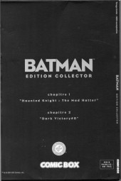 Verso de Comic Box (1998) -TL- Edition Spéciale : Batman