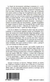 Verso de (DOC) Études et essais divers - De Tintin au Congo à Odilon Verjus - Le missionnaire, héros de la BD belge
