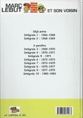Verso de Marc Lebut et son voisin -Int02a- Intégrale 2 : 1968-1969