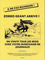 Verso de Zorro Géant (Page Blanche) -2- Le sorcier yaki