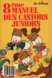 Verso de Manuel des Castors Juniors -8- 8ème manuel des Castors Juniors