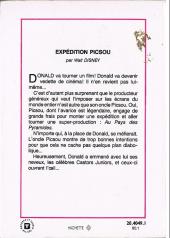 Verso de Walt Disney (Bibliothèque Rose) - Expédition Picsou