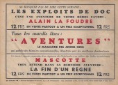 Verso de Alain la Foudre (Editions Populaires Modernes) -17- Les exploits de doc