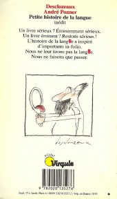 Verso de (AUT) Desclozeaux - Petite histoire de la langue