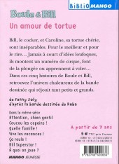 Verso de Boule et Bill -12- (Biblio Mango) -223- Un amour de tortue