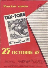 Verso de Tex-Tone (Impéria) -203- La voie du pardon