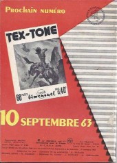 Verso de Tex-Tone (Impéria) -152- Fiévre