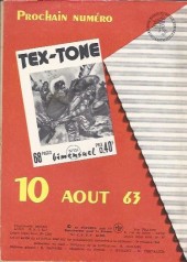 Verso de Tex-Tone (Impéria) -150- Les sinistres projets de l'oncle Dwight