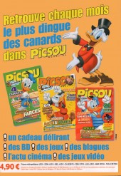 Verso de Picsou Magazine Hors-Série -23- Les trésors de Picsou - Spécial en route pour les vacances