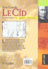 Verso de Théâtre en BD -4- Le Cid en BD