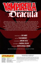 Verso de Vampirella vs. Dracula (2012) -1- Issue 01