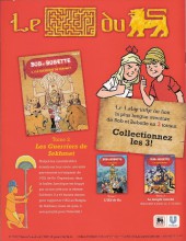 Verso de Bob et Bobette (Publicitaire) -59Univ2- Le labyrinthe du lion -Tome 2 - Les guerriers de Sekhmet