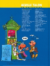 Verso de Achille Talon - La collection (Hachette) -1- Les idées d'Achille Talon cerveau-choc !