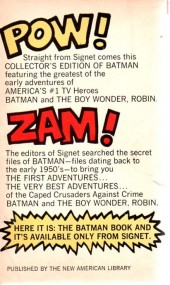 Verso de Batman (One shots - Graphic novels) -POC- Batman - The best of the original Batman