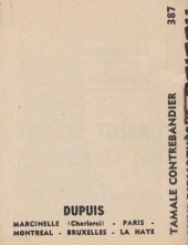 Verso de Mini-récits et stripbooks Spirou -MR1544- Tamales contrebandier