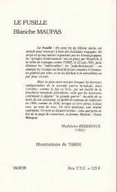 Verso de (AUT) Tardi -1994- Le fusillé