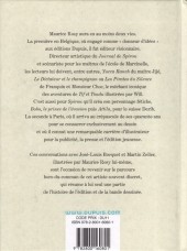 Verso de (AUT) Rosy - C'est la vie ! Conversation avec Maurice Rosy
