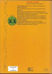 Verso de Histoire Juniors -3- Louis XIV