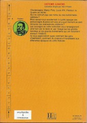 Verso de Histoire Juniors -5- Pasteur