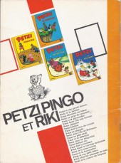 Verso de Petzi (1e Série) -11a- Petzi dans l'île de Robinson
