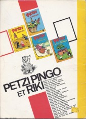 Verso de Petzi (1e Série) -2a- Petzi et la baleine