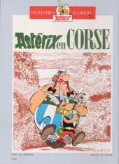 Verso de Astérix (France Loisirs) -10- Le devin / Astérix en Corse
