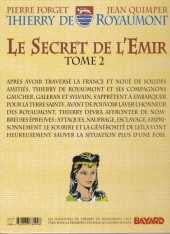 Verso de Thierry de Royaumont -1b2- Le Secret de l'Emir - Tome 2