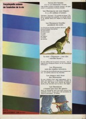 Verso de D'où vient l'homme ? - Encyclopédie animée de l'évolution de la vie -2- Le règne des dinosaures 