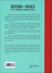 Verso de (AUT) Cornillon -b- Histoire de France de Cro-Magnon à Jacques Chirac