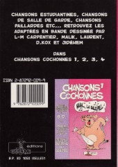 Verso de Chansons cochonnes -BO- Best of Chansons cochonnes