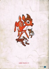 Verso de Votre série Mickey (2e série) - Albums Filmés ODEJ -71- Bambi
